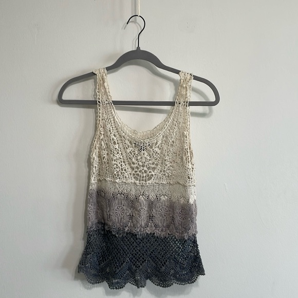 American Eagle Outfitters Crochet Lace Tank - Picture 1 of 3